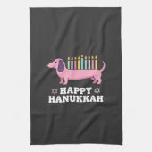 Gelukkig Hanukkah Saushond Hond Theedoek (Verticaal)