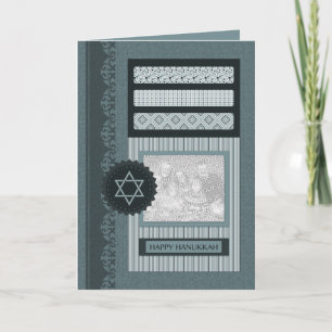 gelukkig hanukkah (scrapbook) feestdagen kaart