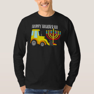Gelukkig Hanukkah-vrachtwagens lader Menorah  Chan T-shirt