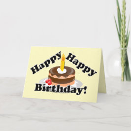 Gelukkig, Happy Birthday! Kaart