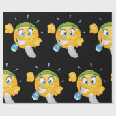Gelukkig Hardloop Emoji Cartoonloper Cadeaupapier (Vlak)
