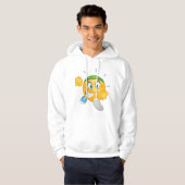 Gelukkig Hardlopen Emoji Cartoon Hardloper Hoodie (Voorkant volledig)