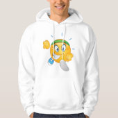 Gelukkig Hardlopen Emoji Cartoon Hardloper Hoodie (Voorkant)