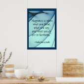 Gelukkig Harmony Gandhi Quote Poster (Keuken)