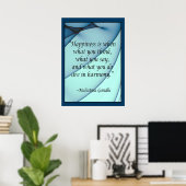 Gelukkig Harmony Gandhi Quote Poster (Thuiskantoor)
