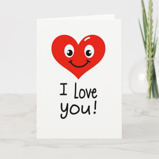 Gelukkig Hart Ik Hou Van Jou Kaart (Voorkant)