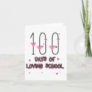 Gelukkig hart leraar Valentijn Schattige 100 dagen Kaart