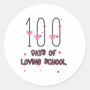 Gelukkig hart leraar Valentijn Schattige 100 dagen Ronde Sticker