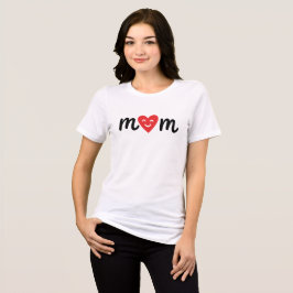 Gelukkig Hart Moeder Minimalistische Liefde Tri-Blend Shirt