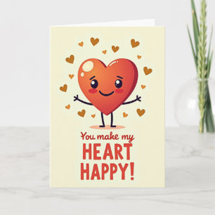 Gelukkig Hart Patroon Liefdeskaart Kaart