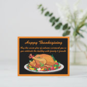 Gelukkig Hartverwarmend Thanksgiving Groet Briefkaart (Staand voorkant)