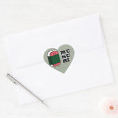 Gelukkig Hawaiiaans Musubi Sushi Nori zeewier Hart Sticker (Envelop)