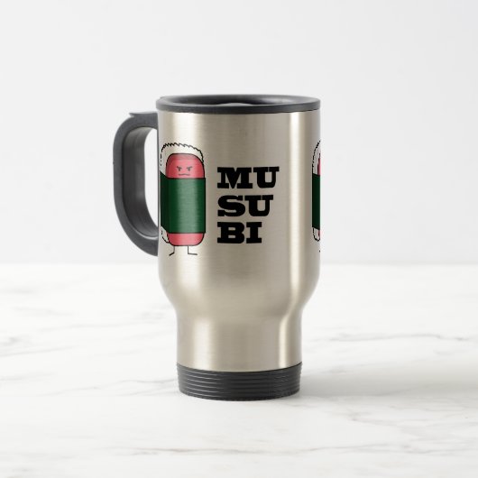 Gelukkig Hawaiiaans Musubi Sushi Nori zeewier Reisbeker (Voorkant links)