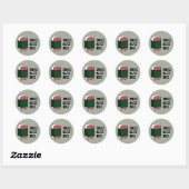 Gelukkig Hawaiiaans Musubi Sushi Nori zeewier Ronde Sticker (Vel)