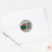Gelukkig Hawaiiaans Musubi Sushi Nori zeewier Ronde Sticker (Envelop)