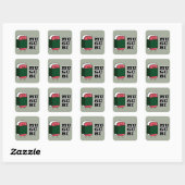 Gelukkig Hawaiiaans Musubi Sushi Nori zeewier Vierkante Sticker (Vel)