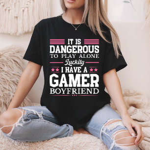 Gelukkig heb ik een gamer-vriendin Funny Couple T-shirt