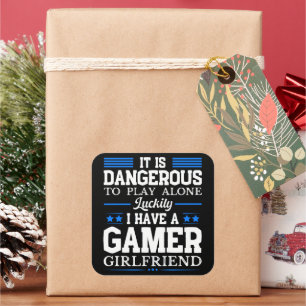 Gelukkig heb ik een grappig stel van het Gamer Vri Vierkante Sticker