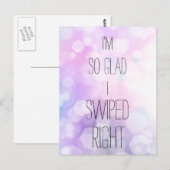 Gelukkig heb ik naar rechts geswipet - Grappige pa Briefkaart (Voorkant / Achterkant)