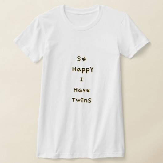 Gelukkig heb ik twee grappige mam van tweelingen t-shirt (Laagn)