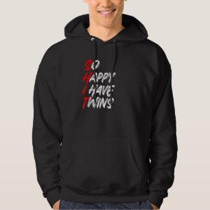 Gelukkig heb ik twee keer mam pap Gezegde sloga Hoodie