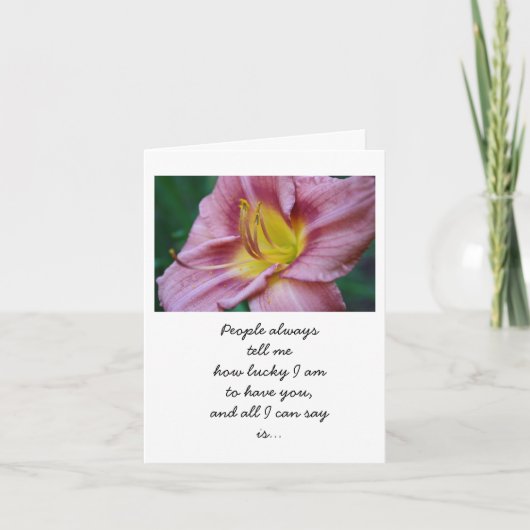 Gelukkig heb je een bloemenkaart bedankkaart (Voorkant)