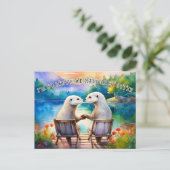 Gelukkig hebben we elkaar Otter Briefkaart (Staand voorkant)