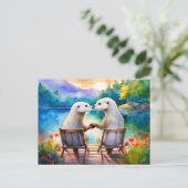 Gelukkig hebben we elkaar Otter Briefkaart (Staand voorkant)