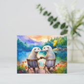 Gelukkig hebben we elkaar Otter Briefkaart (Staand voorkant)