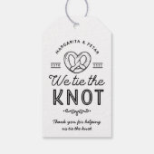 Gelukkig hebben we het Label van de Knot Wedding F Cadeaulabel (Achterkant)