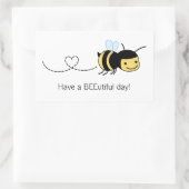 Gelukkig heeft de bijen een mooie (mooie) dag rechthoekige sticker (Tas)