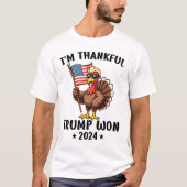 Gelukkig heeft Trump 2024 gewonnen T-shirt (Voorkant)