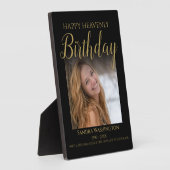 Gelukkig Hemels Verjaardagsfoto-herdenking Fotoplaat (Zijkant)