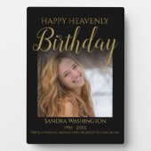 Gelukkig Hemels Verjaardagsfoto-herdenkingsmonumen Fotoplaat (voorkant)