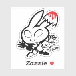 Gelukkig herboren konijn sticker