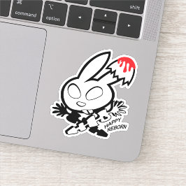 Gelukkig herboren konijn sticker