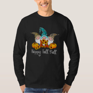 Gelukkig Herfst Allemaal Kabouter Luipaard Pompoen T-shirt
