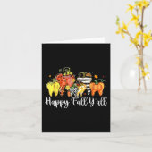 Gelukkig Herfst Allemaal Pompoen Tand Luipaard Zeb Kaart (Gele Bloem)