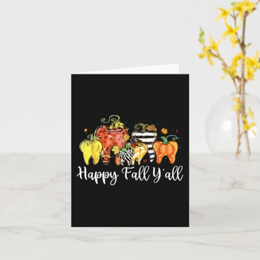 Gelukkig Herfst Allemaal Pompoen Tand Luipaard Zeb Kaart (Gele Bloem)