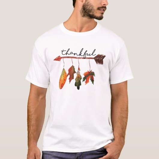 Gelukkig Herfst herfst laat Thanksgiving Mannen vr T-shirt (Voorkant)