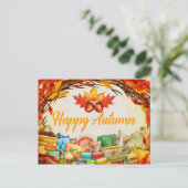 Gelukkig herfst. Illustratie. Seizoenskaart. Briefkaart (Staand voorkant)