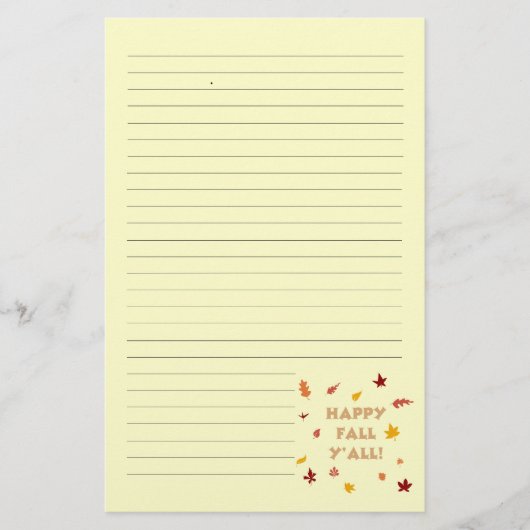 Gelukkig herfst jullie allemaal. Geleerbladeren me Briefpapier (Voorkant)