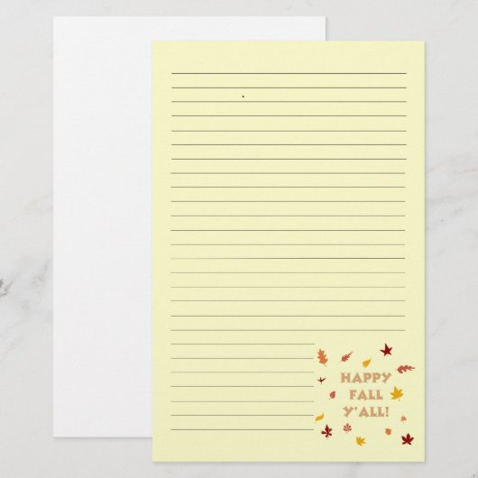 Gelukkig herfst jullie allemaal. Geleerbladeren me Briefpapier (Voorkant / Achterkant)