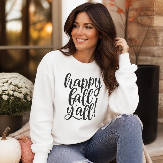 Gelukkig Herfst Mensen Trendy Script Sweatshirt