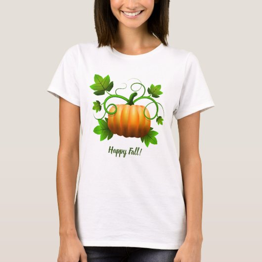 Gelukkig Herfst Pompoen Dames Tshirt (Voorkant)