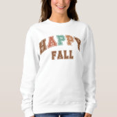 Gelukkig Herfst Trendy Herbst Varsity Sweatshirt (Voorkant)