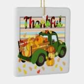 Gelukkig - Herfst Truck Pumpkins Thanksgiving Leav Keramisch Ornament (Rechts)