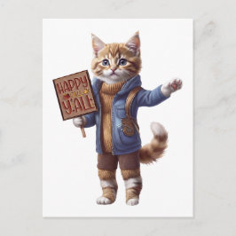 Gelukkig Herfst Y'all Herfst Kitten Ansichtkaart Briefkaart