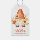Gelukkig Herfst Y'All Kabouter Favor Cadeaulabel (Voorkant)
