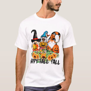 Gelukkig Herfst Y'all Kabouter Luipaard Kabouter Z T-shirt